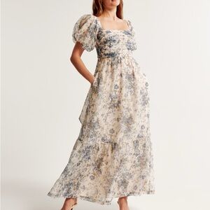 Abercrombie & Fitch Emerson Floral Bow Back Maxi Dress